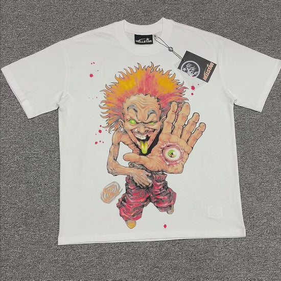 Hellstar Evil Eye graphic T-shirt in white front view
