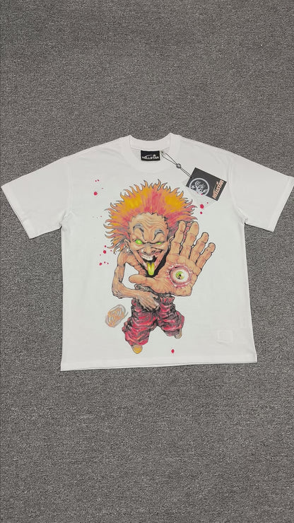 Hellstar Evil Eye graphic T-shirt in white front view