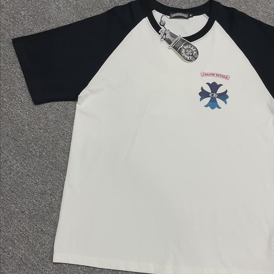 Chrome Hearts Harajuku Blue Cross Raglan T-Shirt