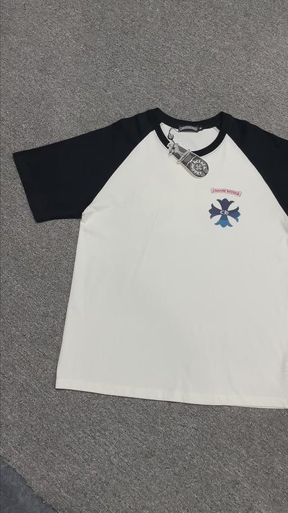 Chrome Hearts Harajuku Blue Cross Raglan T-Shirt