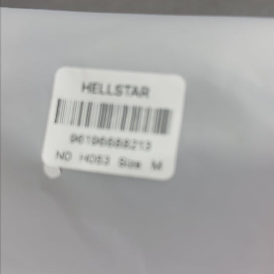 Hellstar Classic Rhinestone Logo T-shirt in white front view
