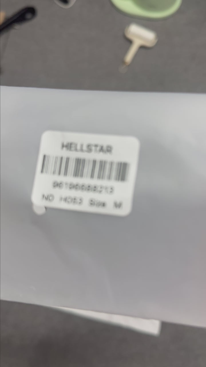 Hellstar Classic Rhinestone Logo T-shirt in white front view