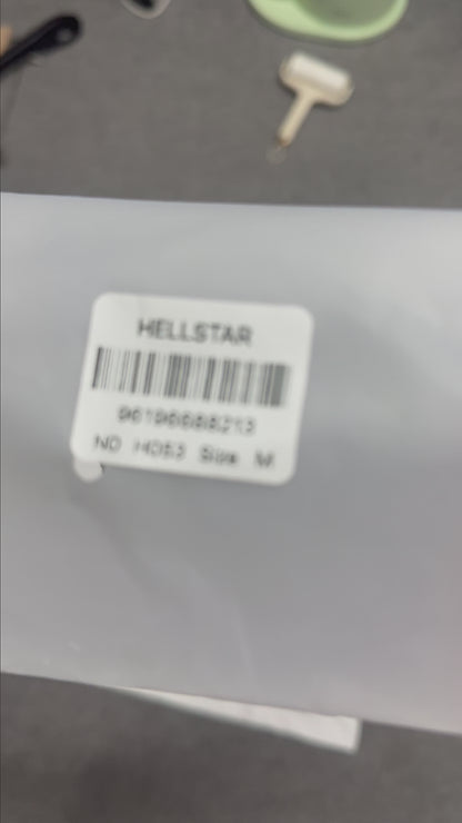 Hellstar Classic Rhinestone Logo T-shirt in white front view