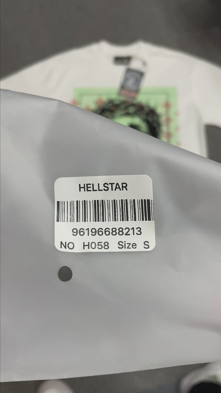 Hellstar Jesus Savior King of Kings T-shirt in white front view
