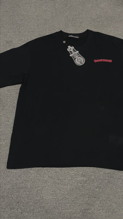 Chrome Hearts Red Lip Graphic T-Shirt | Black Streetwear Tee Wholesale