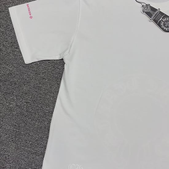 Chrome Hearts Pink Horseshoe Logo T-Shirt