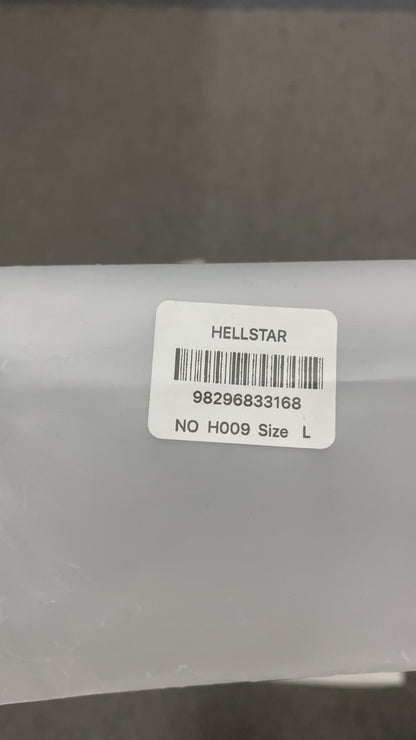Hellstar Breaking News T-Shirt in white front view with oversized comic-style brainwashed face graphic