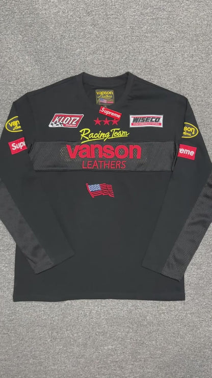 Supreme x Vanson Leathers L/S Top in Black