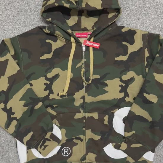 Supreme Big Logo Zip Up Hooded Sweatshirt
