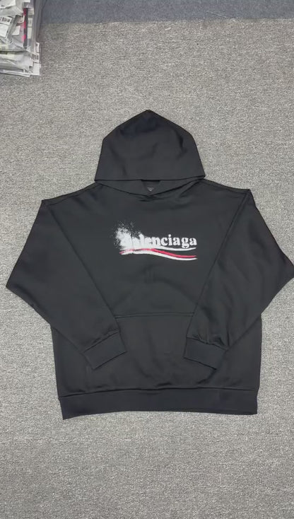Balenciaga Black Political Stencil Hoodie