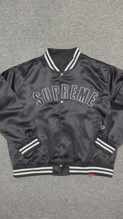 Supreme / Champion Satin Varsity Jacket