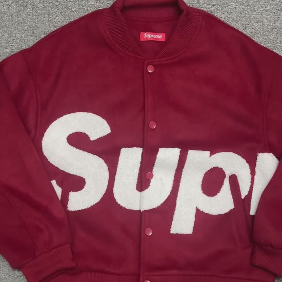 Supreme Big Logo Chenille Varsity Jacket