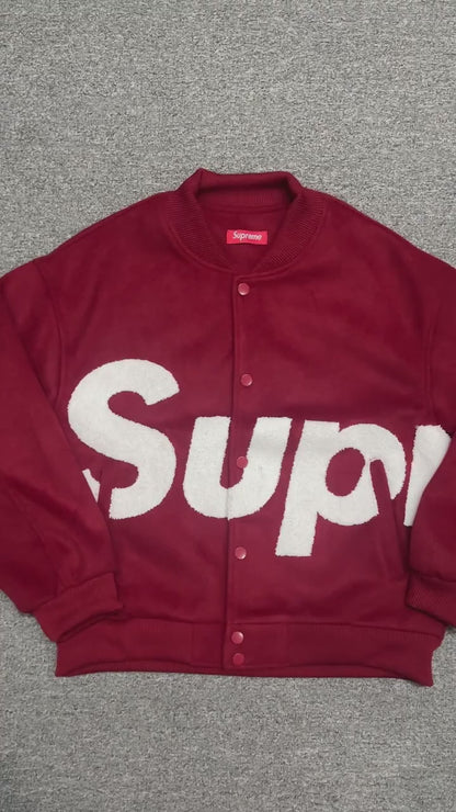 Supreme Big Logo Chenille Varsity Jacket