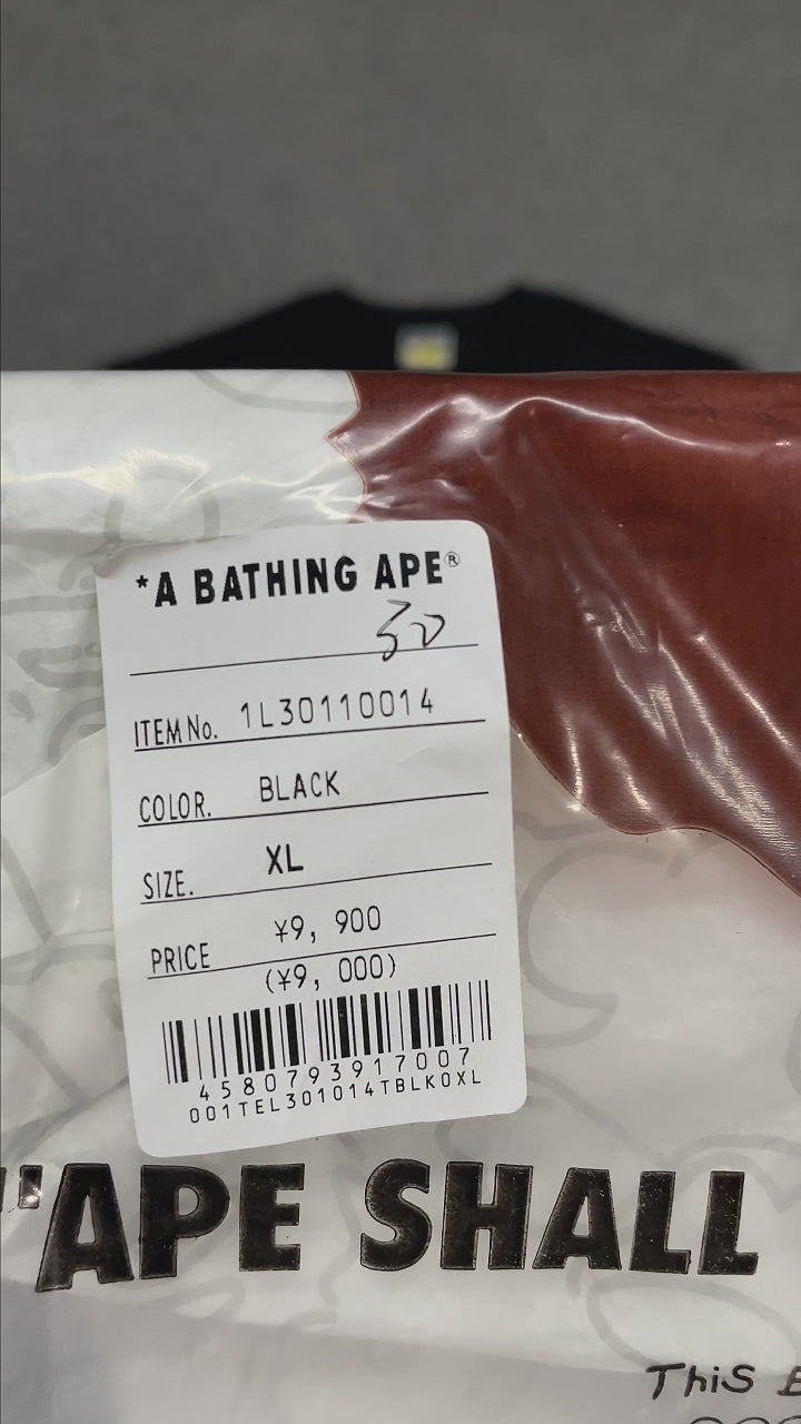 Black BAPE Space Camo By Bathing Ape T-shirt front view