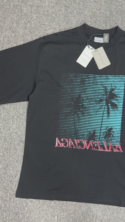 Balenciaga Vintage Holiday Graphic Print T-Shirt