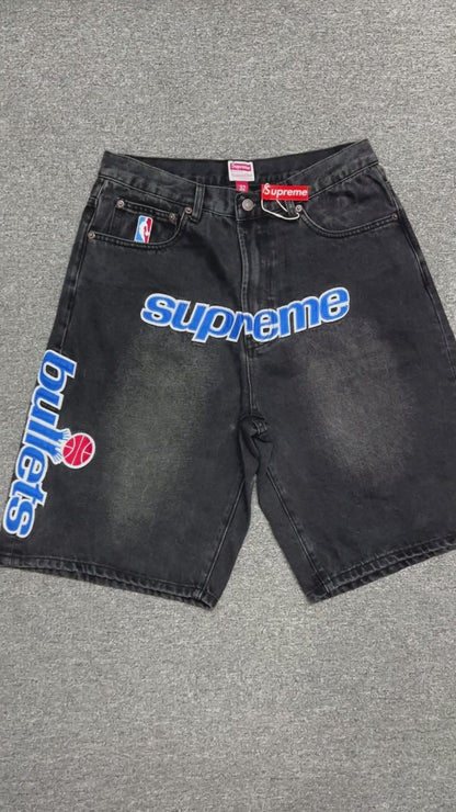 Supreme / Mitchell & Ness Washington Bullets Baggy Denim Short