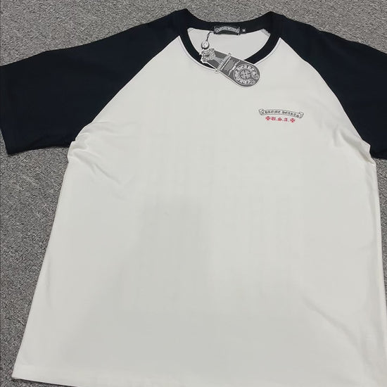 Chrome Hearts American Flag Cross Raglan T-Shirt