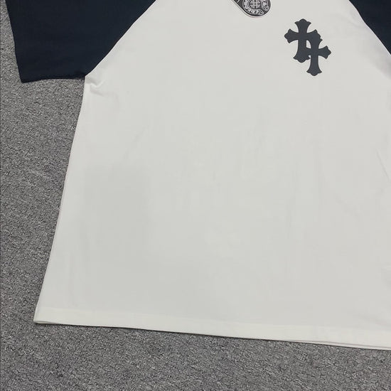 Chrome Hearts Black Horseshoe Raglan T-Shirt