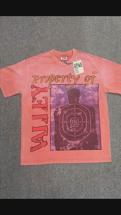Vale Forever Property of Vale Target Tee Washed Coral front view