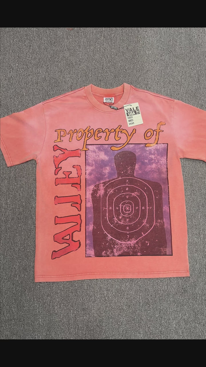 Vale Forever Property of Vale Target Tee Washed Coral front view