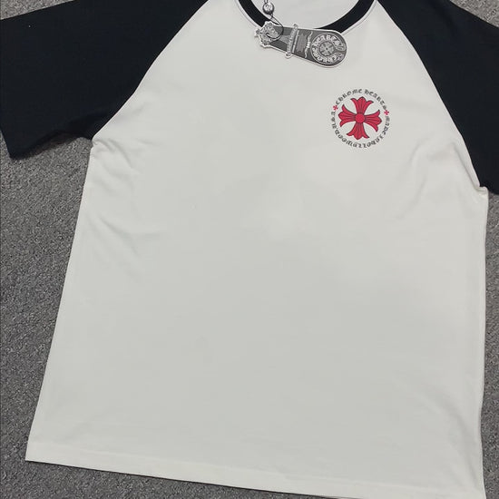 Chrome Hearts Made in Hollywood Red Cross Raglan T-Shirt