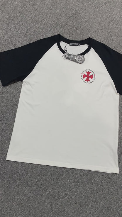 Chrome Hearts Made in Hollywood Red Cross Raglan T-Shirt