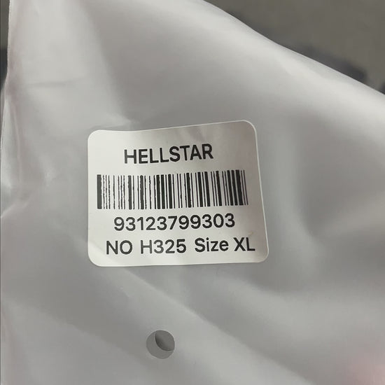 Hellstar Spray Paint Logo washed grey and red T-shirt front view