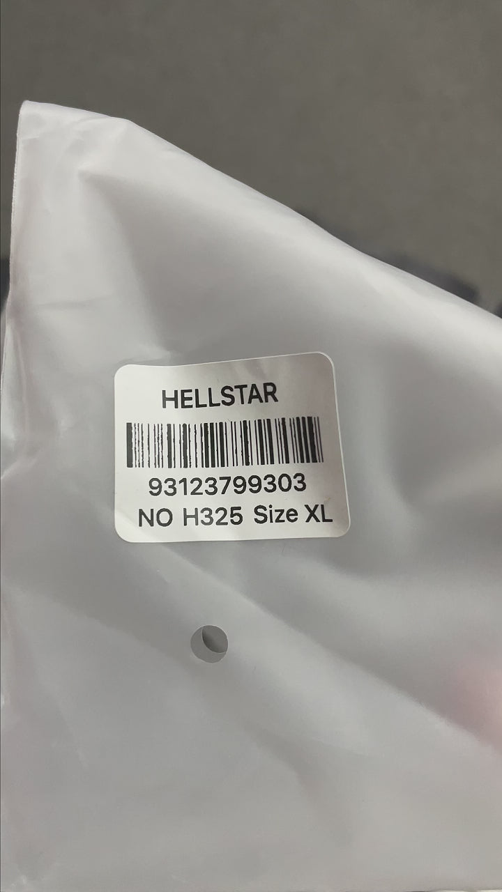 Hellstar Spray Paint Logo washed grey and red T-shirt front view