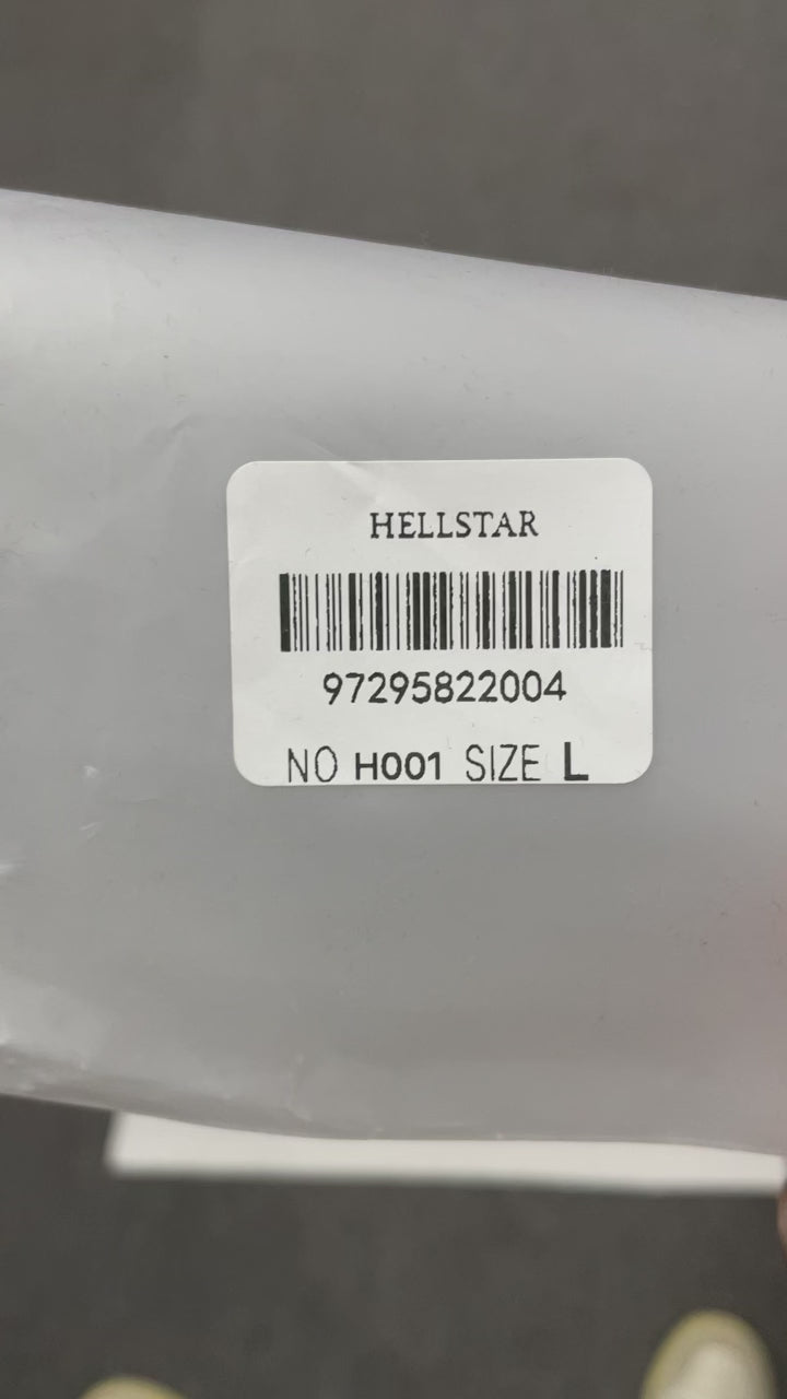 Hellstar Records Is This What Heaven Sounds Like T-Shirt in white front view with oversized Earth and headphones graphic