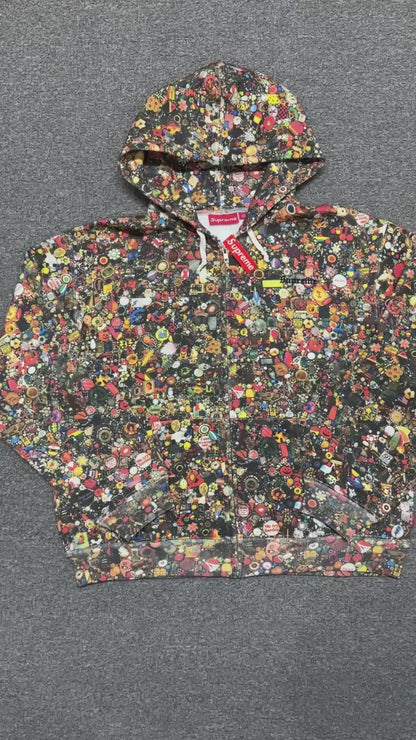 Supreme x Mike Kelley Zip Up Hooded Sweatshirt
