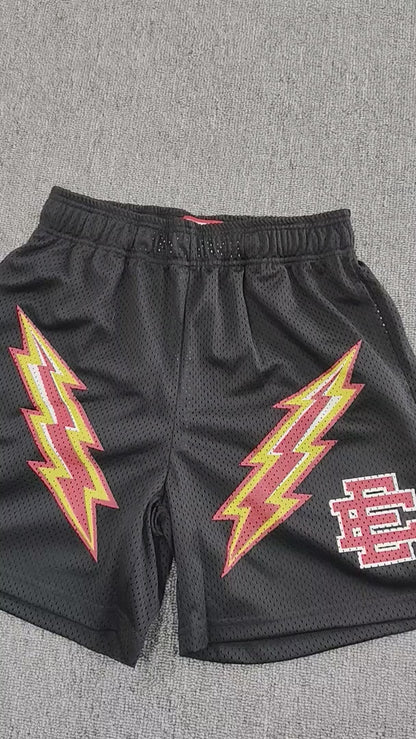 Eric Emanuel EE Basic Lightning Bolt Short Black Yellow Red