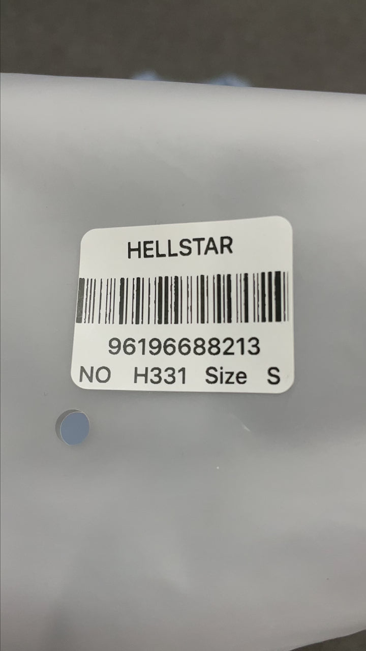 Hellstar Sports Core rhinestone logo washed blue T-shirt front view