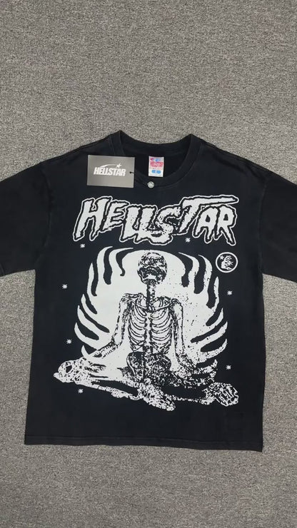 Hellstar Studios "Inner Peace" Skeleton Graphic T-Shirt