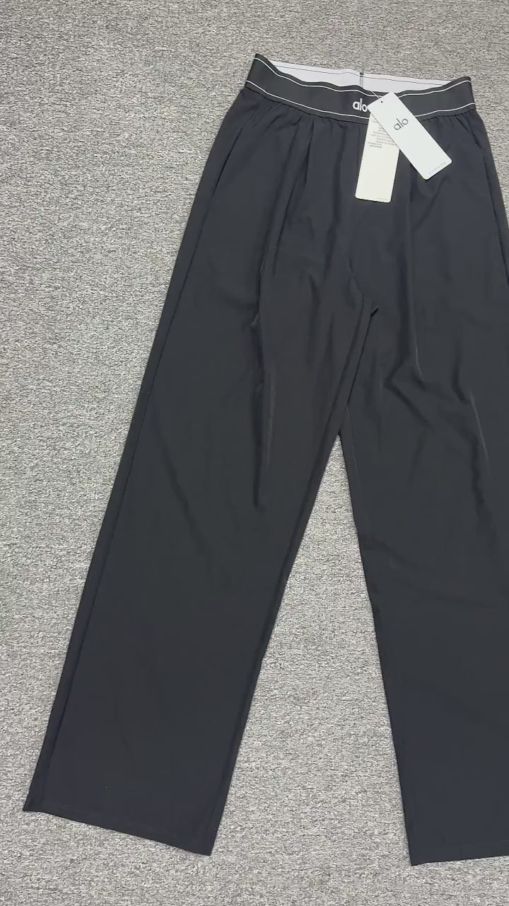 Alo Yoga Pursuit Trouser Front View High-Waist Wide-Leg Pants Wholesale