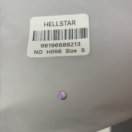 Hellstar H Blue Flame graphic T-shirt in white front view