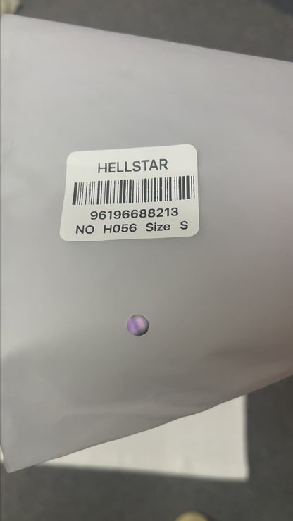 Hellstar H Blue Flame graphic T-shirt in white front view