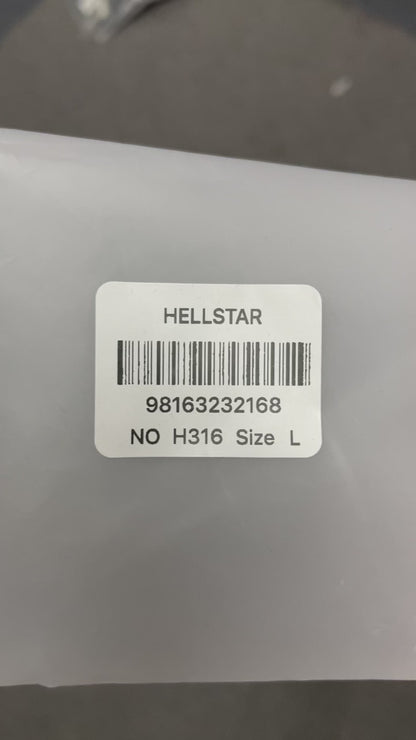 Hellstar I Love NY graphic T-shirt in washed black front view