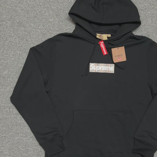 Supreme x Burberry Box Logo Hooded Sweatshirt