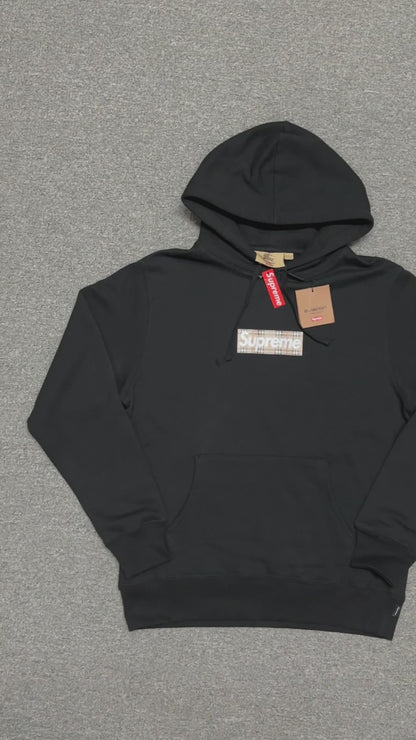 Supreme x Burberry Box Logo Hooded Sweatshirt