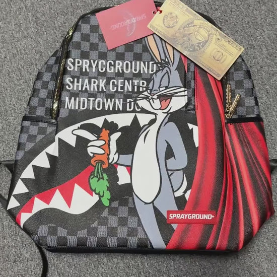 Sprayground "Shark Central" Saffiano Checkered Backpack