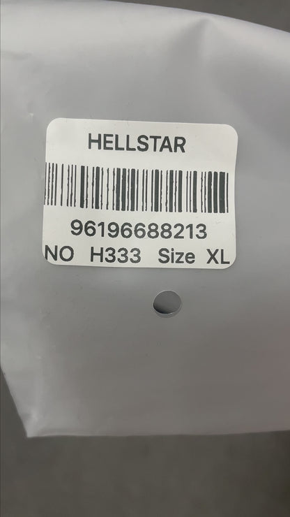 Hellstar Fist Bump graphic washed black T-shirt front view